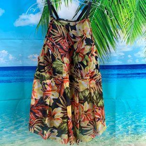 Kona Sol Swim Top Floral 20W #DD-077-78